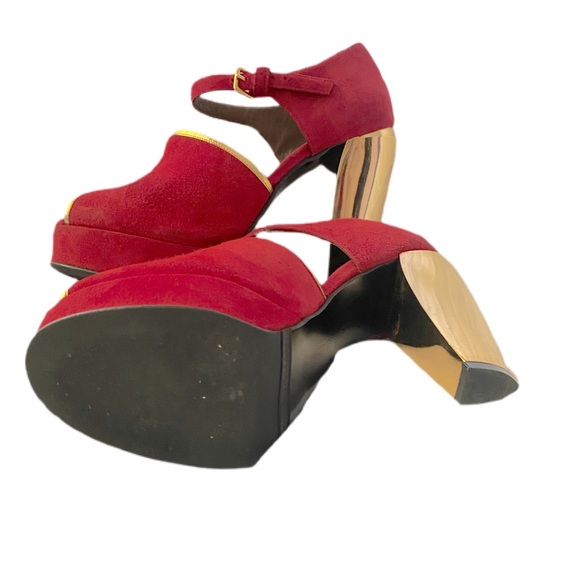 Marni Peep Toe Platform with Mirrored Heel - Picture 7 of 9